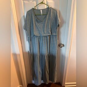Latched Mama Blue Maxi Dress
